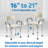 Shower Chair with Backrest and Padded Armrests-757742955