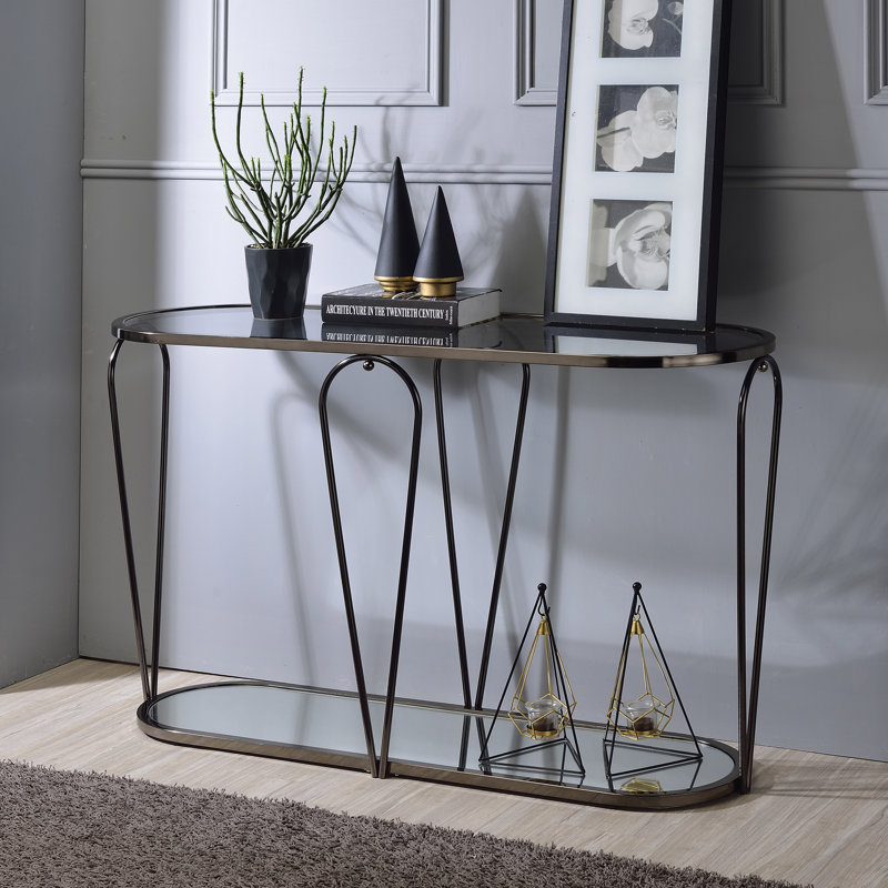 Console 48 po Renea, Gris, Nickel noir