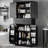 Multifunctional Black Bathroom Storage Cabinet, Adjustable Mdf Shelves, Modern Indoor Use