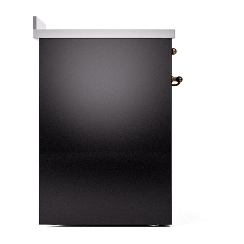 ILVE Nostalgie II 30 in Induction Range, Glossy Black/Bronze