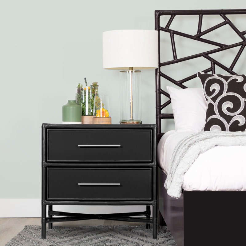 Venice 2 - Drawer Nightstand, Black