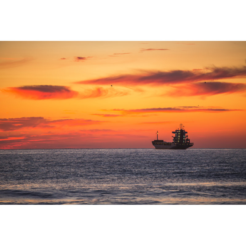 Cargo Ship Sailing by Valio84sl - Wrapped Canvas Print, 30cm H x 46cm W