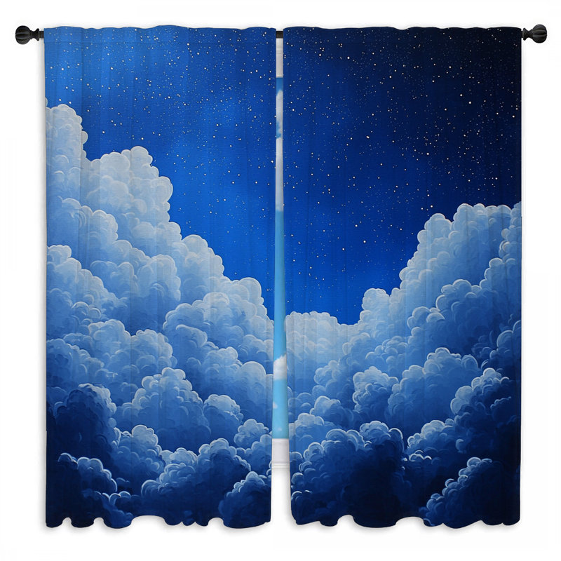 Rideaux de fenêtre Clouds Clouds - 2 panneaux, L 20 po x L 82 po