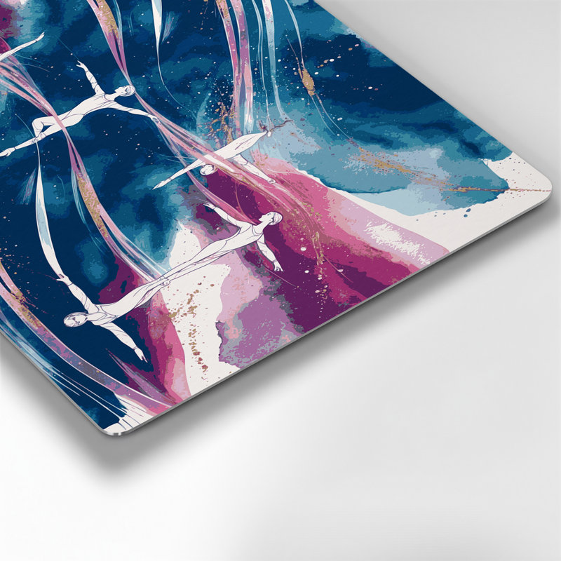Sports, gymnastique rythmique, art mural en métal bleu, H 11 po x l 14 po x P 0,05 po