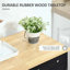 Buffet avec comptoir en bois massif, armoire de rangement de cuisine moderne, armoire à café avec 2 tiroirs, portes et tablette réglable-1232094710