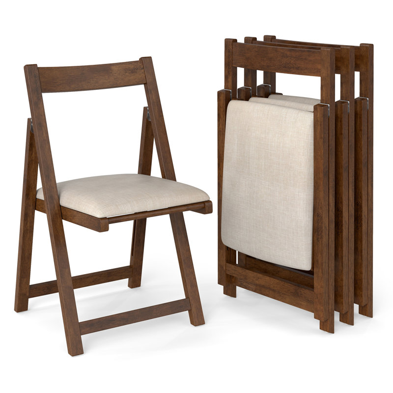 49cm H Fabric Upholstered Side Chair, Beige, 4, Brown