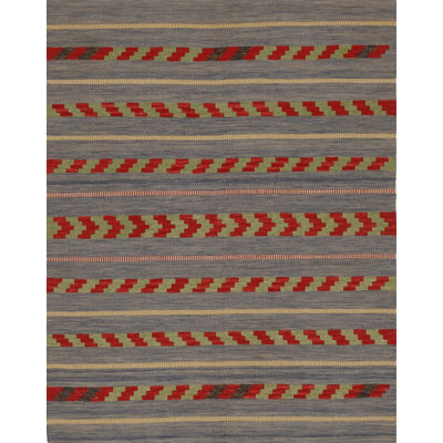 Striped Area Rug in Gray