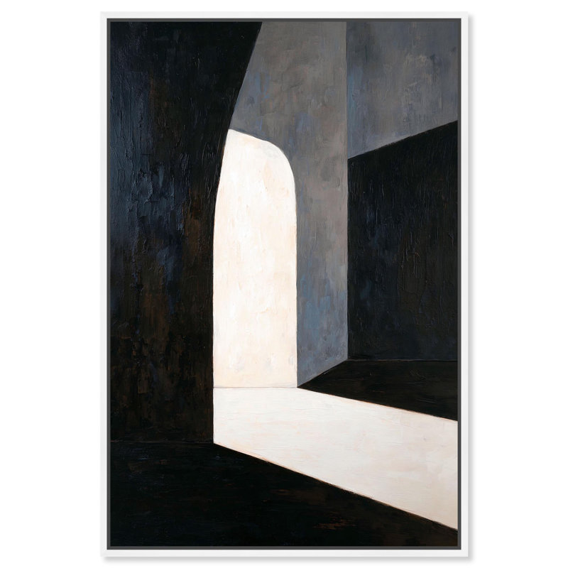 "Inevitable Encounter I", impression sur toile par Art Remedy, cadre blanc, 24 x 36, H 37 po x l 25 po, Cadre blanc