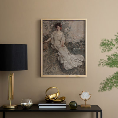 Vintage Portrait Print LXXII Framed Print - Solid Wood