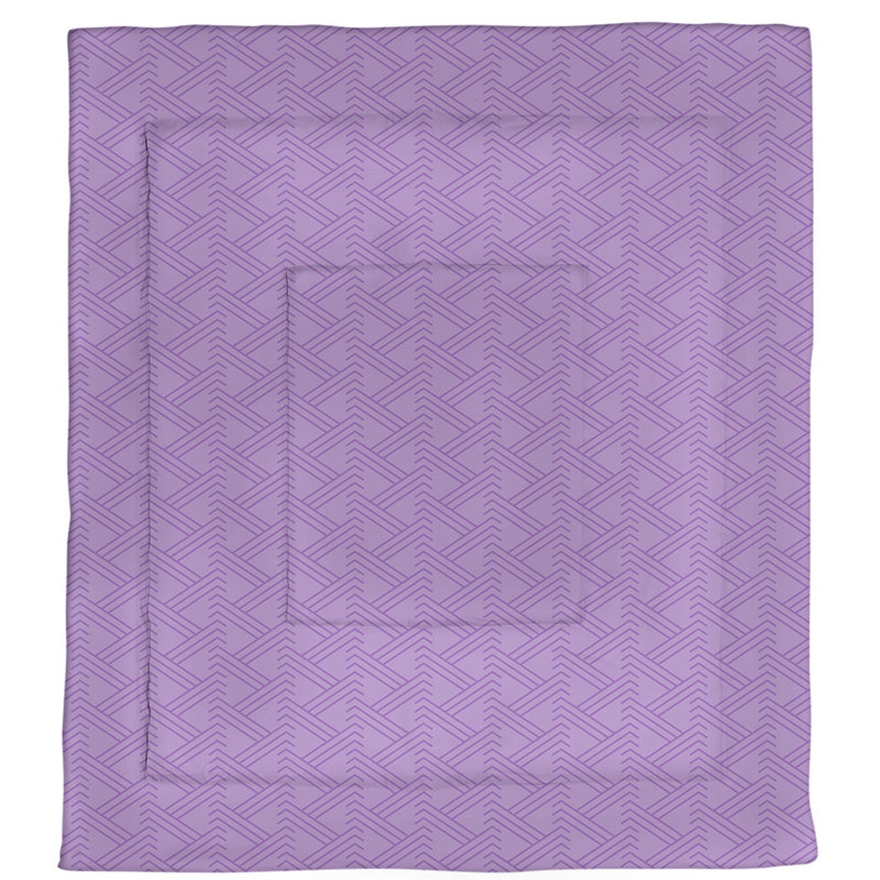 Jordao Polyester Geometric Shapes Comforter, Twin XL Comforter, Violet