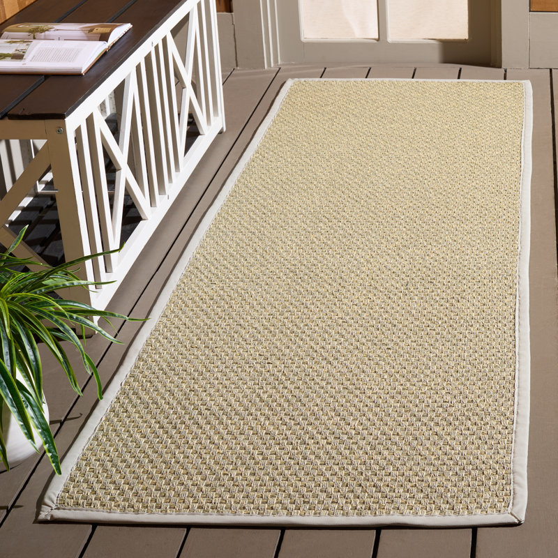 Tapis naturel / beige Mikylee Faux Sisal 105, Tapis de couloir 2 pi 6 po x 8 pi