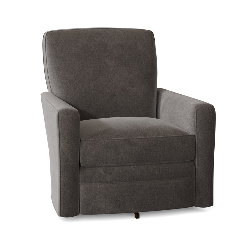Idana Upholstered Swivel Armchair, No, Tweetie 45 Gray Performance Velvet