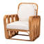 Carrin Bohemian Light Honey Rattan Arm Chair