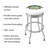 Swivel Upholstered Counter Stool with Steel Frame