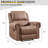 Caleb 38'' Wide Overstuffed Classic Vegan Leather Recliner Chair with Nailhead Trim-2143708993