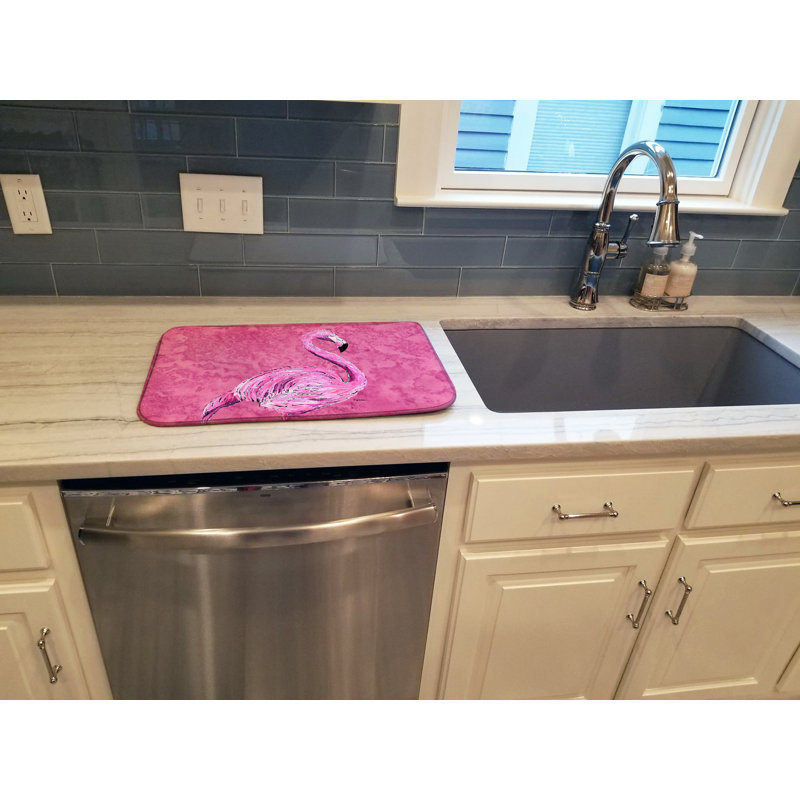 Tapis de séchage flamant rose