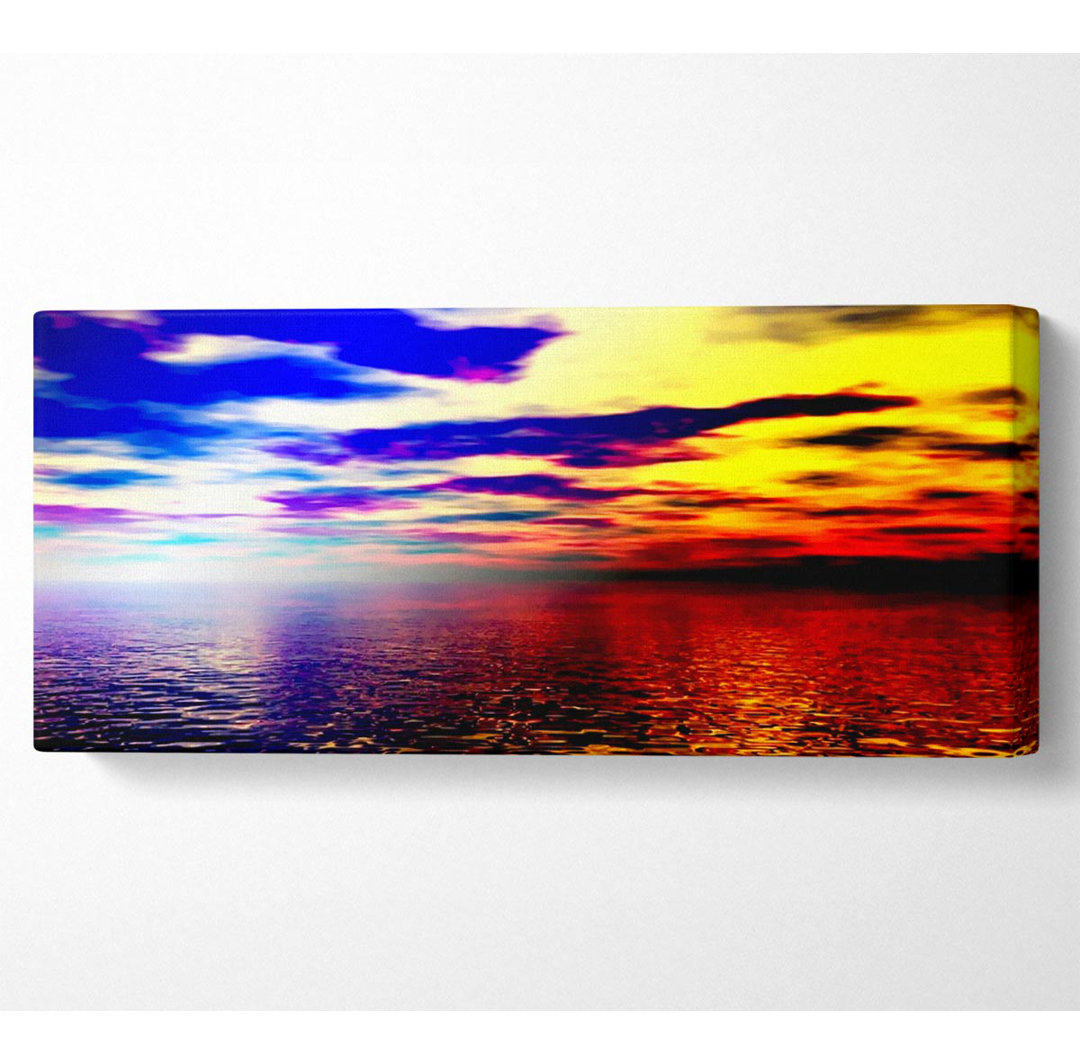 Regenbogen Strand Ozean Panoramaleinwand