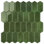 Green Peel And Stick Elongated Hex Backsplash Self-Adhesive Vinyl Wall Tile  (Set Of 10)