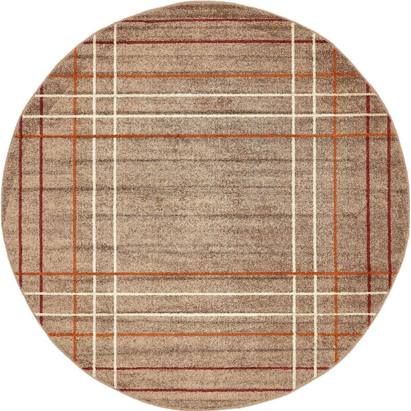 Wiliams Abstract Indoor Rug, Round 8'
