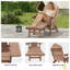 Fauteuil Adirondack toutes saisons en PEHD avec repose-pieds, foyer à 3 positions réglable et pliable avec porte-gobelet pour pelouse, terrasse, bord de piscine-1504073629