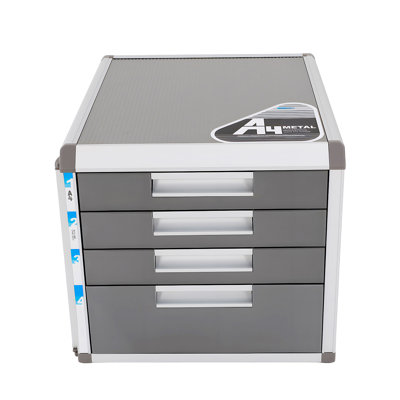 Lamartiniere 4-Layer Desktop Drawer File Organizer (4 Compartments with Labels)