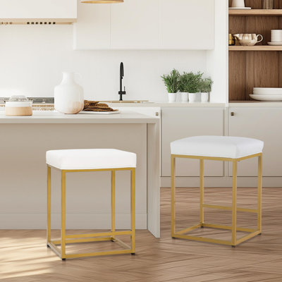 Counter Stool with Metal Frame