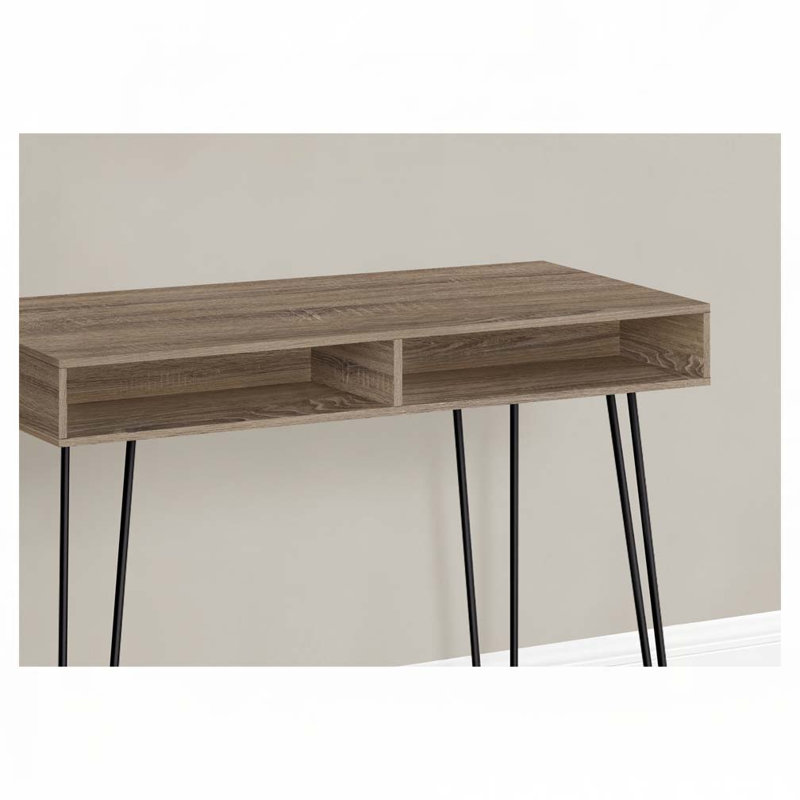 Home Office Computer Desk, Taupe/Black