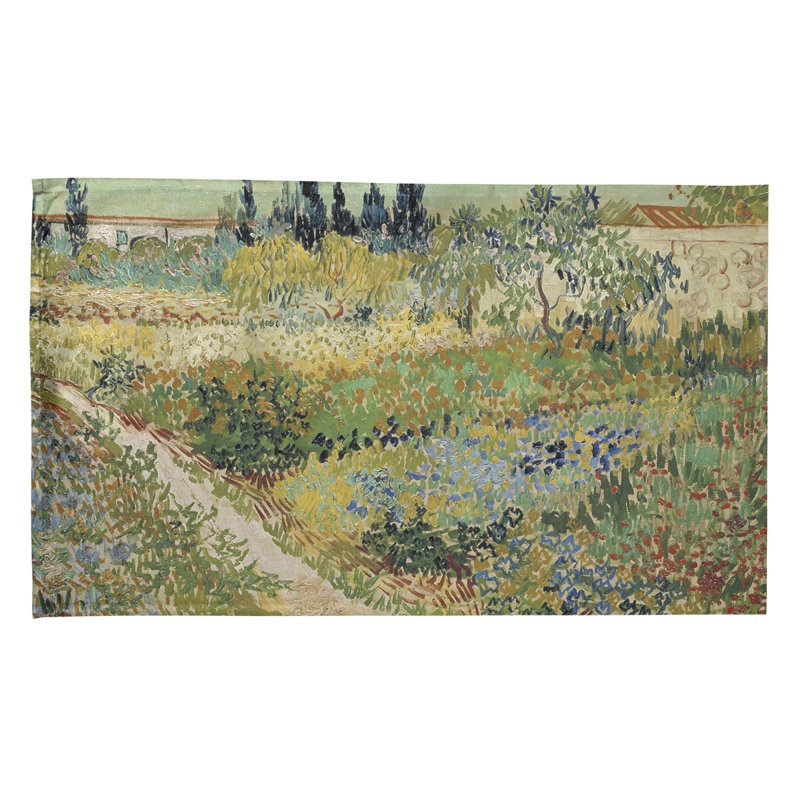Serviette à thé bluhender garten, Vert, Sergé de coton