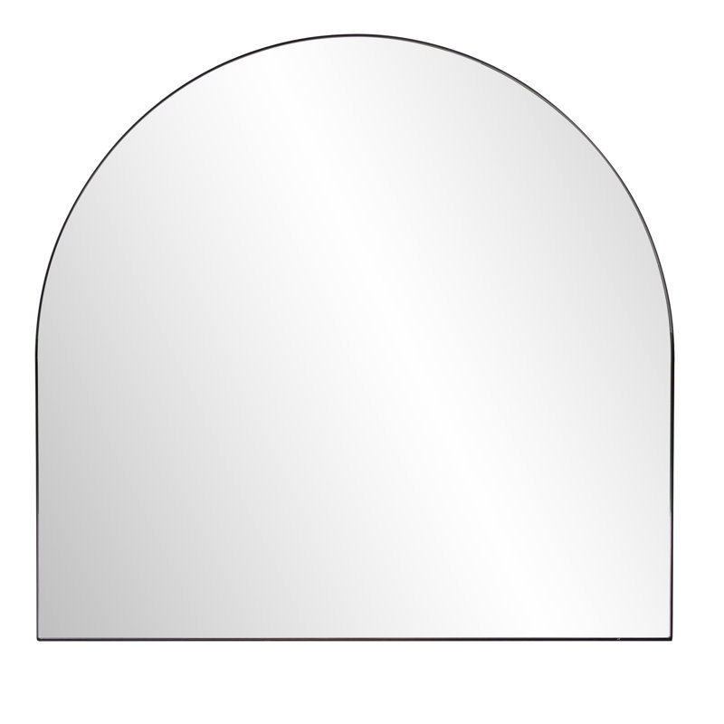 Annastaziah Stainless Steel Arch Mirror, Brushed Black