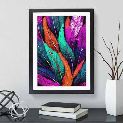 XV1022-4077X Splashed Feathers No.2 Abstract - Print