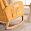 Chaise berçante d'appoint avec repose-pieds à haut dossier en bois d'hévéa LY-5104-214628122