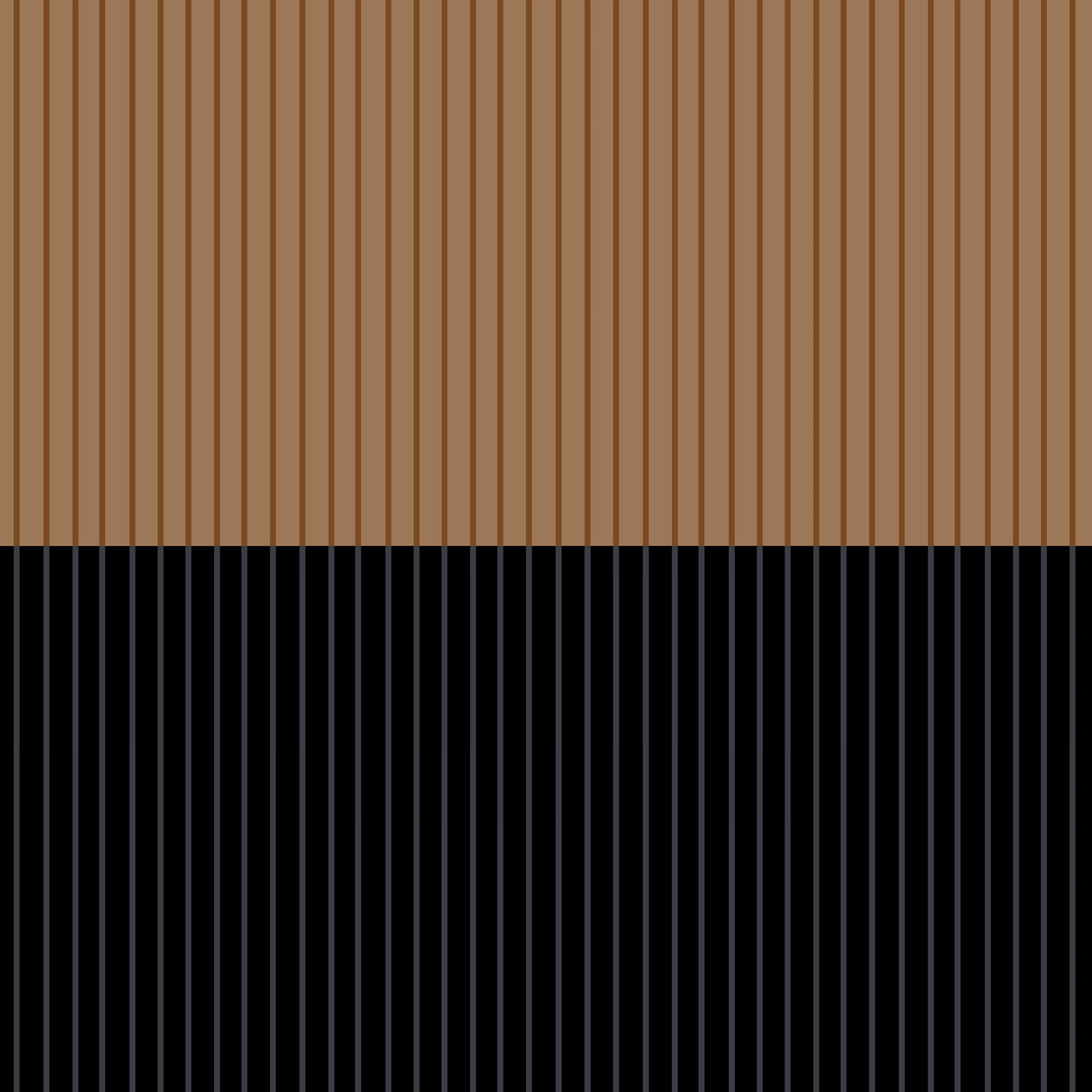 Color Block Lines XXXVI by Colour Poems, Gold Single Picture Framed, 20" H x 20" W x 0.75" D, Yes