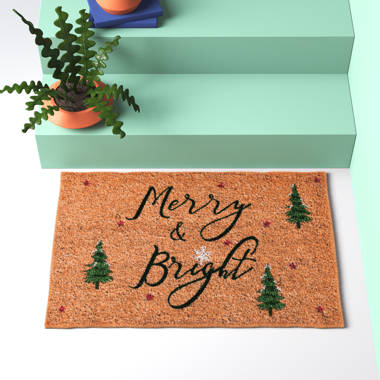 Happy Holidays Doormat Christmas Doormat Welcome Mat Winter Doormat Cute Doormat  Outdoor Doormat Holiday Porch Decor 