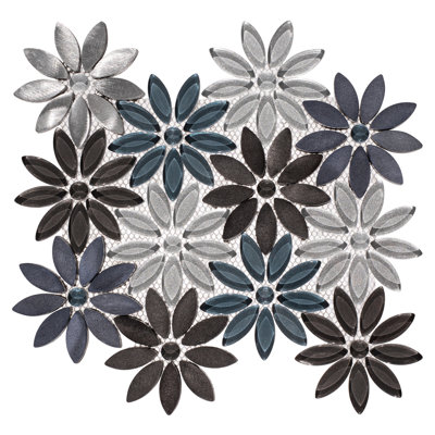 Carreau de mosaïque de mur et de sol en pierre naturelle polie / métal Fresh Fresh Look