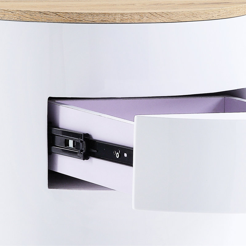 Stylish Display And Utility White Accent Table - Fully Assembled, Speedy Assembly- Practicality Modern With Function Assembled