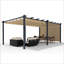 12 x 20 Ft Aluminum Pergola, Outdoor Metal Gazebo with Adjustable Canopy, Reinforced Frame Outdoor Shelter for Backyard, Patio, Garden and Deck