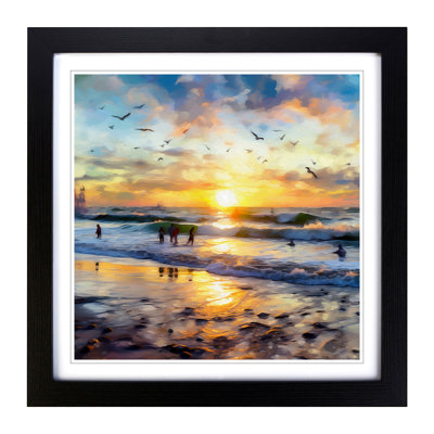 Beach Impressionism No.1 - Framed Print