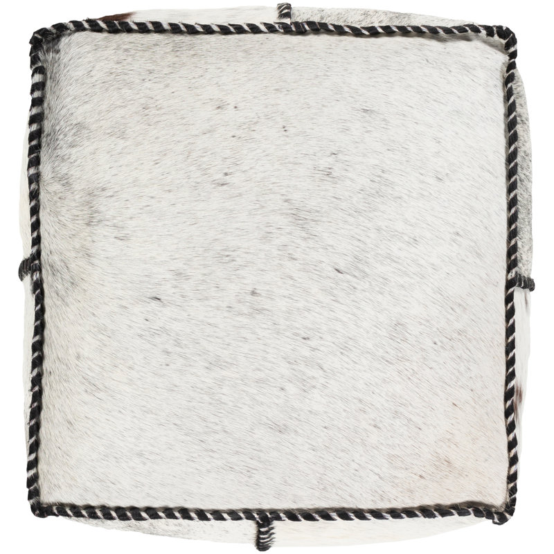 Repose-pieds Rocco, Cuir assorti blanc