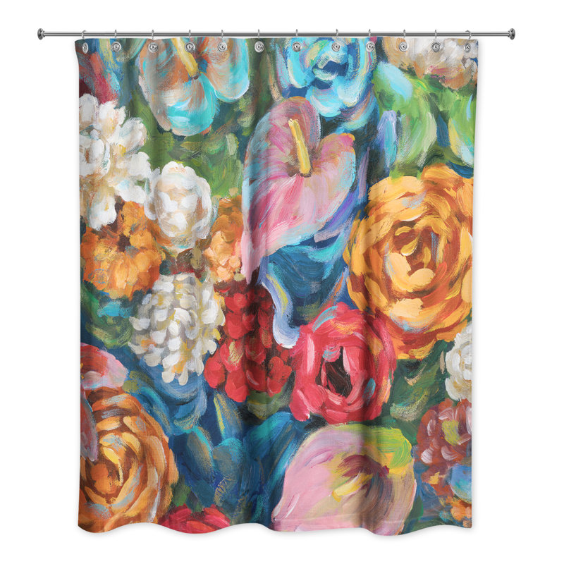 Olea Floral Shower Curtain
