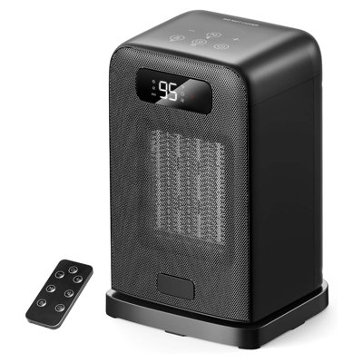Portable Indoor Space Heater With Led Display, Auto Temperature Control, Eco Mode, 0-12h Timer, Quiet For Home Or Office