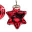 Ensemble de 2 guirlandes de verre 4 pi - rouge