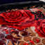 Couverture en flanelle très grande taille Merry Home 87 po x 95 po, 10 lb, prête pour l'hiver, douce et soyeuse, impression A & B à 2 épaisseurs et motif à une face en relief, rose rouge et motifs ornés