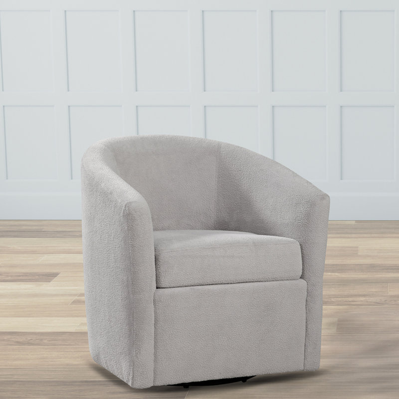 Fauteuil d'appoint pivotant Barrel Style, Brun cendré