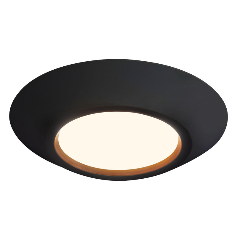 Weylo 5-in Black dimmable LED Flush Mount, Matte Black