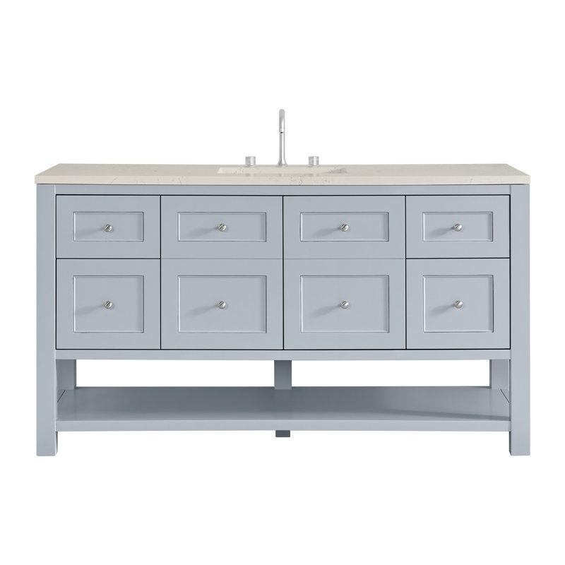 Breckenridge 60 in. Single Vanity, Serenity Blue, Siberian, Widespread
