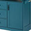 55.7" Kitchen Island With Folding Feature, 2 Drop Leaf, Power Station, 3 Drawers And Luxury Appearance, Spacious Cart Dining Table Empire Style,-179789272