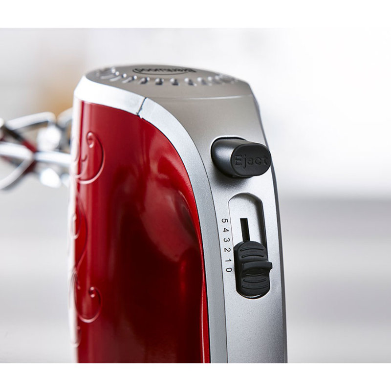 Brentwood 5 Speed Hand Mixer, Red/Silver