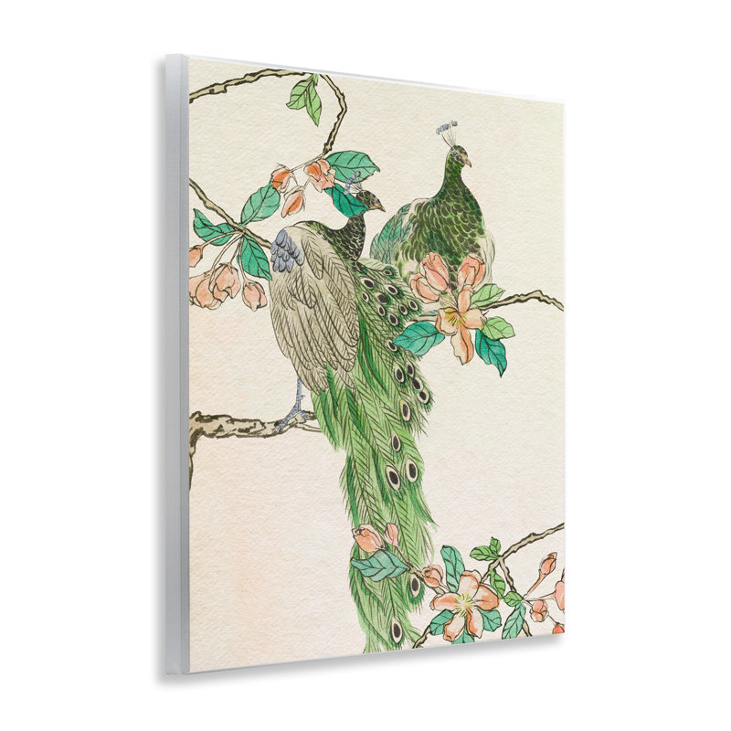 Art mural traditionnel paon par Melissa Wang
