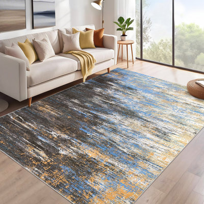 Rectangle Abstract Area Rug
