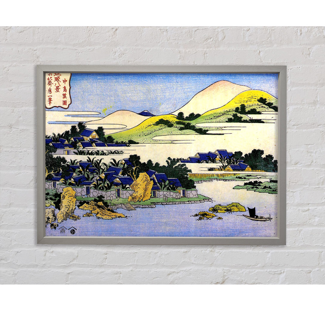 Hokusai Landscape Of Ryukyu - Einzelner Bilderrahmen Kunstdrucke auf Leinwand